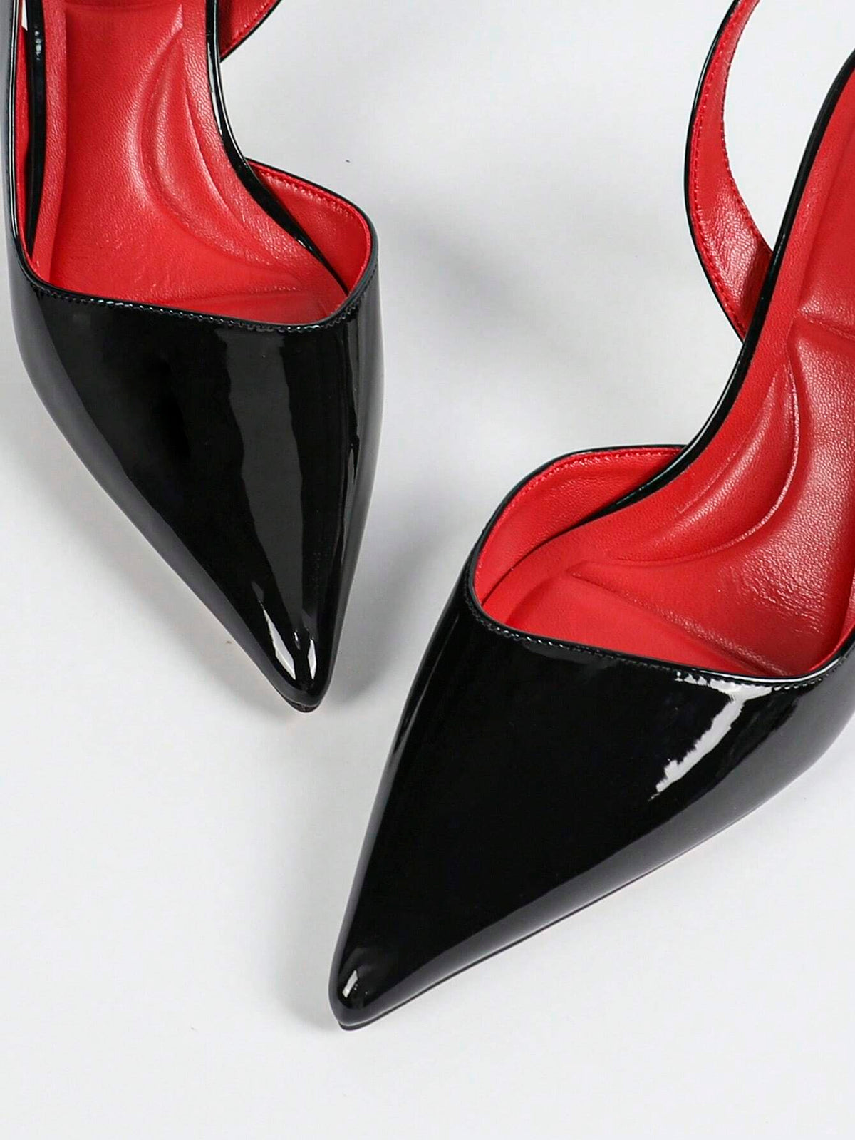 Women's Pointed Toe Open Back High Heel Shoes, Elegant Stilettos, Casual Chic Buckle Strap High Heels