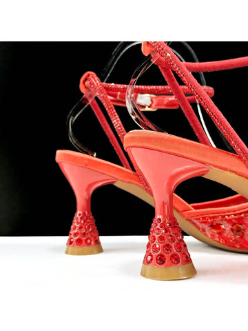 Women's Pointed Toe Shoes & Bag Set, Lightweight & Breathable, Ankle Strap, Minimalist