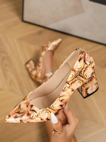 Women's Pointed Toe Slip-On High Heels Pumps, For Everyday