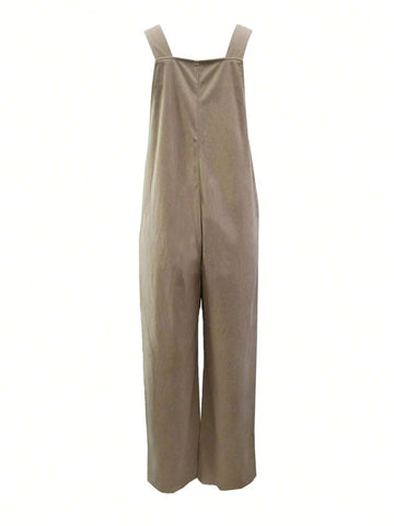 Women's Regular Casual Loose Corduroy Jumpsuit