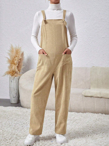 Women's Regular Casual Loose Corduroy Jumpsuit