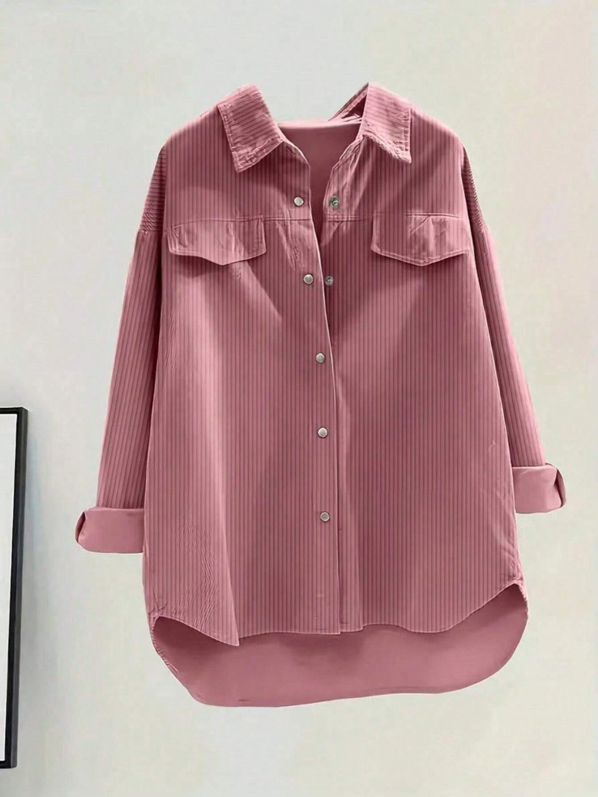 Women's Simple Casual Solid Color Long Sleeve Shirt, Autumn