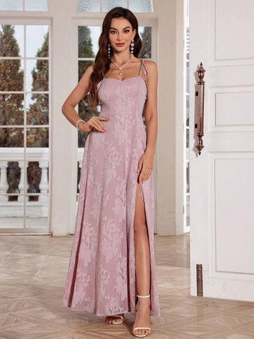 Women's Simple Daily Strapless Split Hem Dress