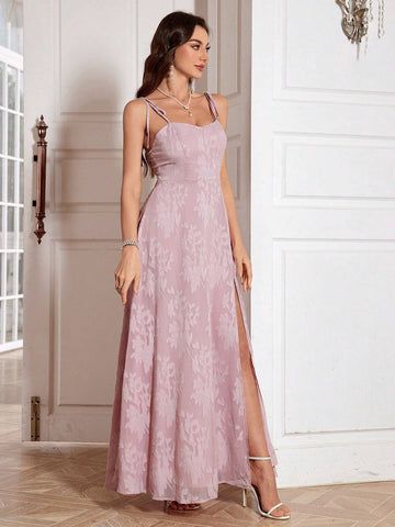 Women's Simple Daily Strapless Split Hem Dress