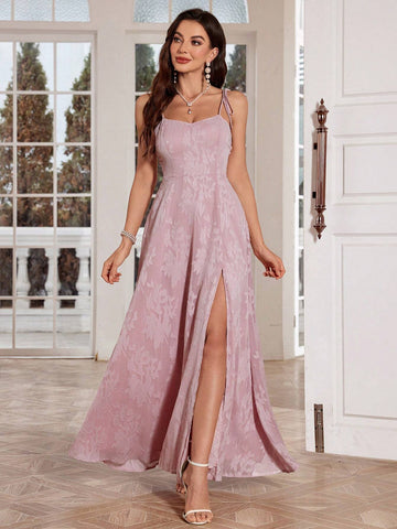 Women's Simple Daily Strapless Split Hem Dress