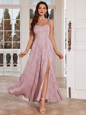 Women's Simple Daily Strapless Split Hem Dress