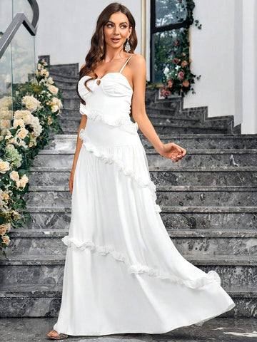 Women's Simple Solid Color Camisole, Suitable For Daily Wear, Weddings And Bridal Gowns