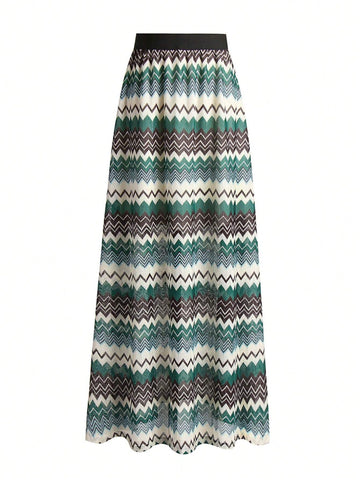 Women's Simple Vintage Style Printed Daily Skirt