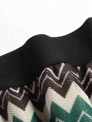 Women's Simple Vintage Style Printed Daily Skirt