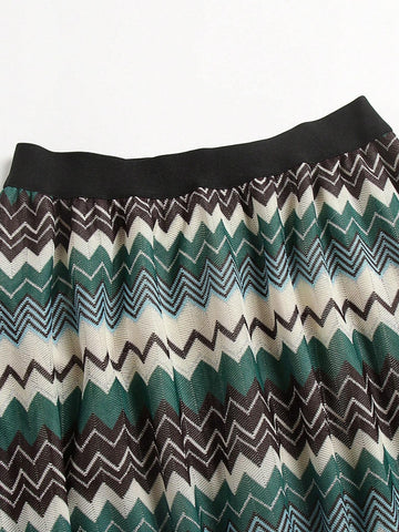 Women's Simple Vintage Style Printed Daily Skirt