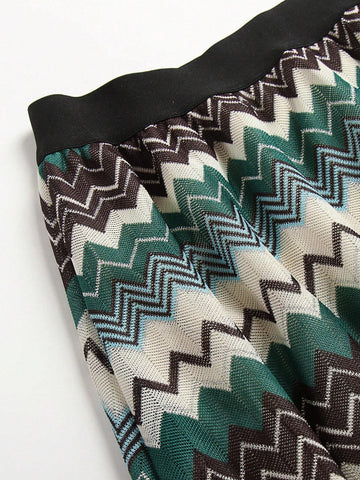 Women's Simple Vintage Style Printed Daily Skirt