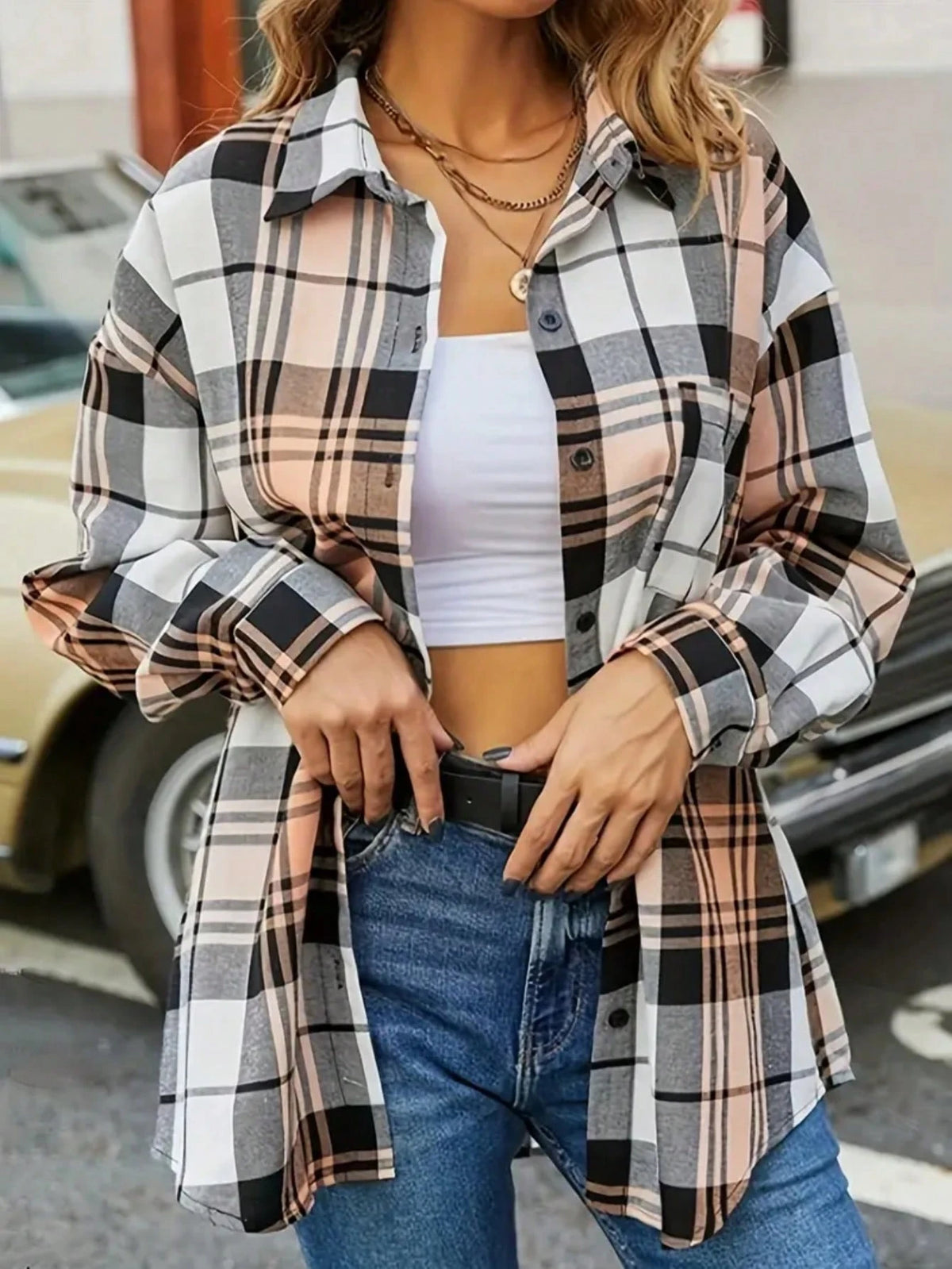 Women's Simple & Casual Basic Shirt, For Everyday Wear