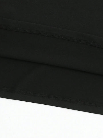 Women's Slogan Print Short Sleeve T-Shirt And Cycling Shorts Set