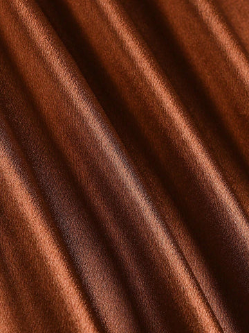 Women's Solid Color Bohemian Style Skirt, Waist Slimming And Fashionable