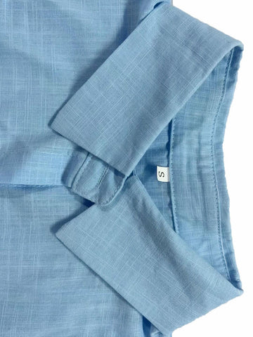 Women's Solid Color Collared Button-Up Shirt