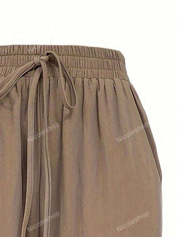 Women's Solid Color Minimalist Casual Pants