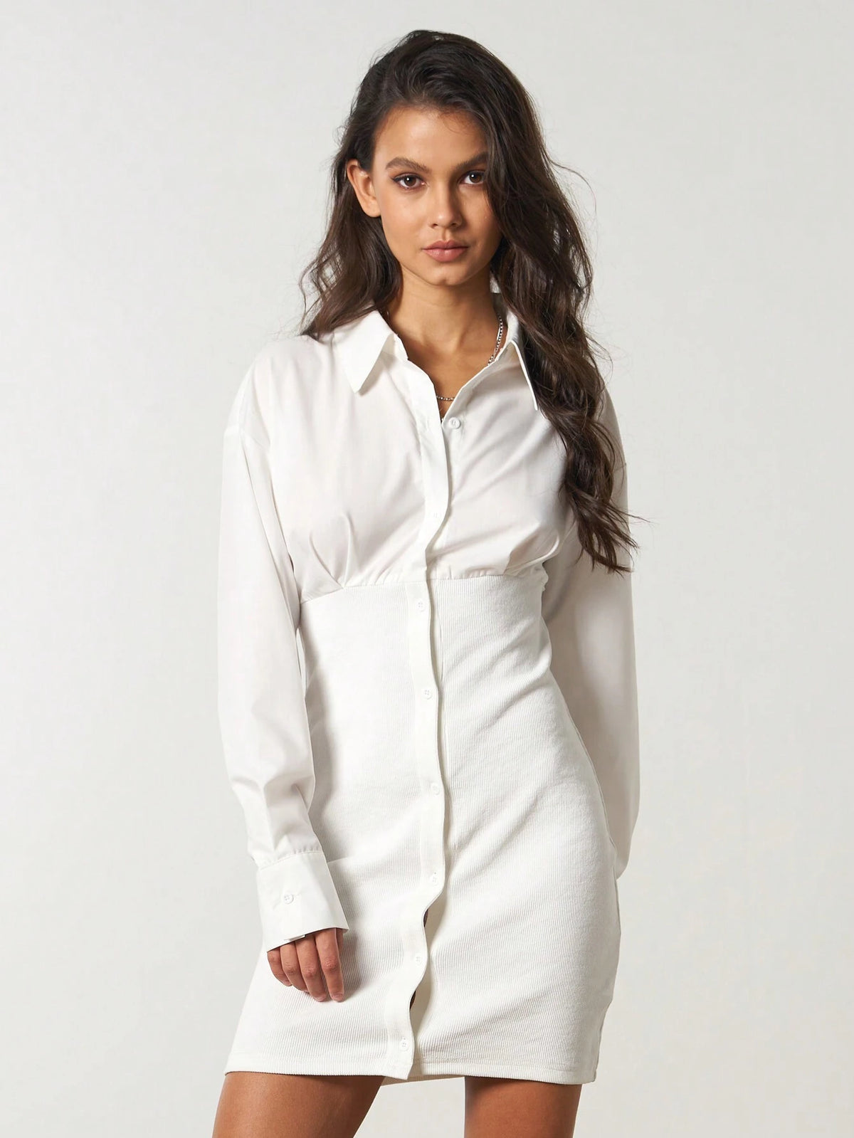 Women's Solid Color Patchwork Elegant Simple Dress