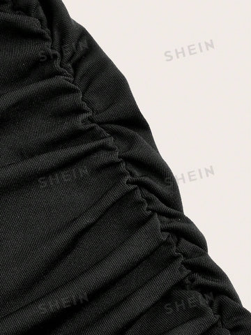 Women's Solid Color Pleated Fish Tail Skirt