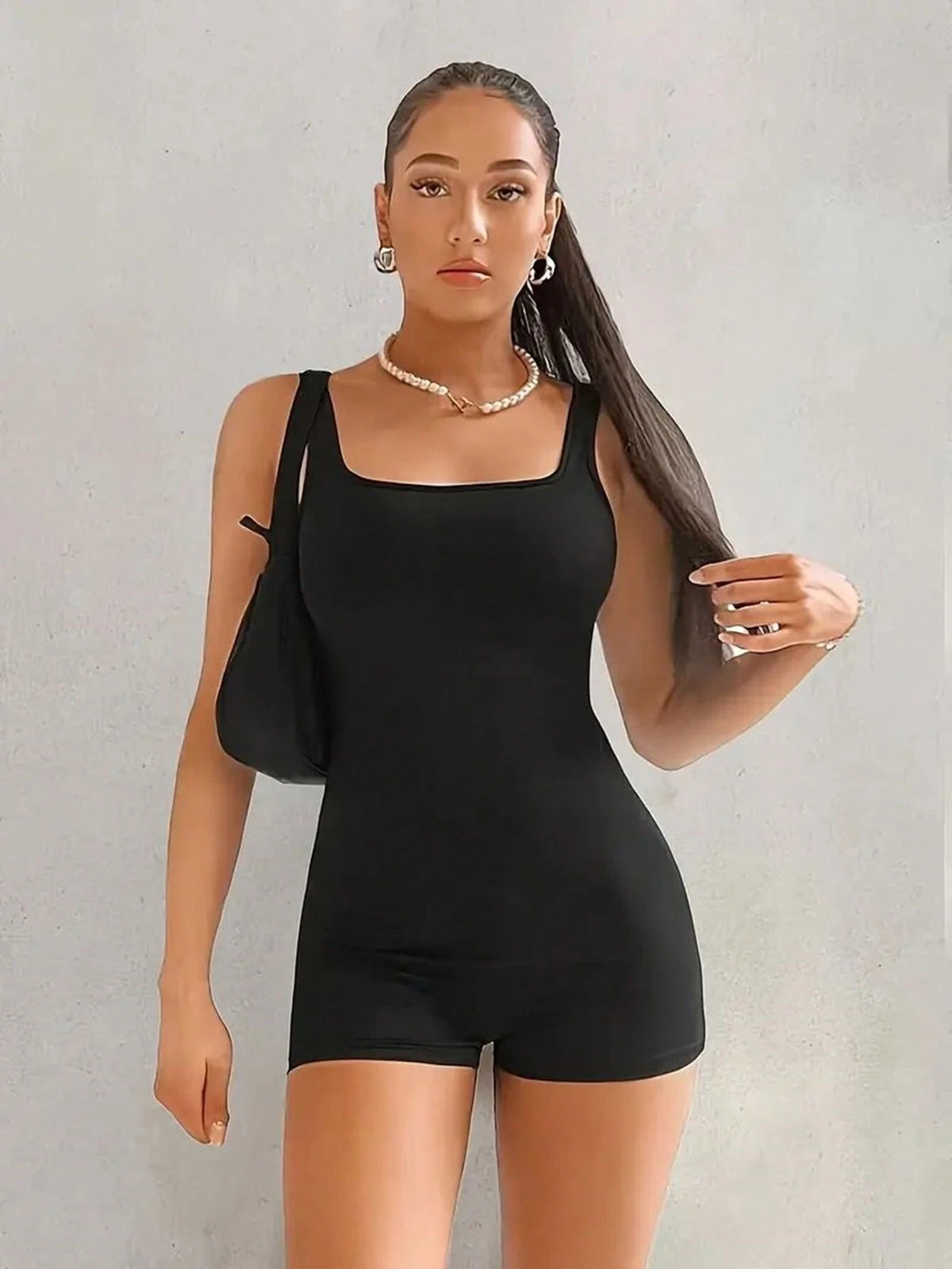 Women's Solid Color Sleeveless Bodysuit Jumpsuit