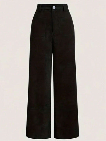 Women's Solid Color Straight Leg Pants