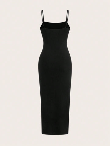 Women's Spaghetti Strap Split Hem Dress