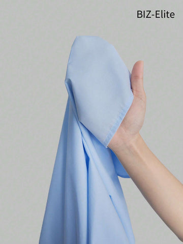 Women's Spring/Summer Solid Color Wide Sleeve Shirt With Ruffled Hem And Tie Neck