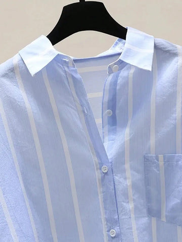 Women's Striped Long Sleeve Shirts, Fashion For Summer