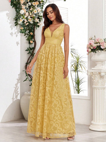 Women's Stylish Sleeveless Lace Party Dress