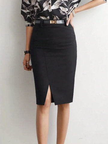 Women's Stylish Split Design Versatile Elegant Skirt