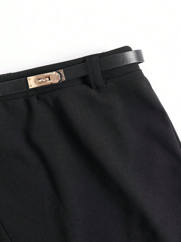 Women's Stylish Split Design Versatile Elegant Skirt