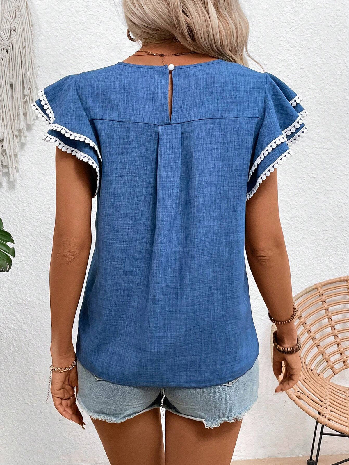 Women's Summer Cap Sleeve Casual Shirt