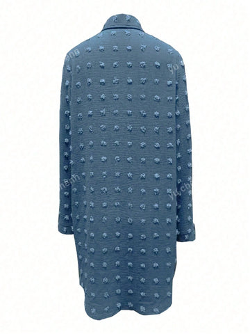 Women's Summer Long Sleeve Swiss Dots Shirt Dress