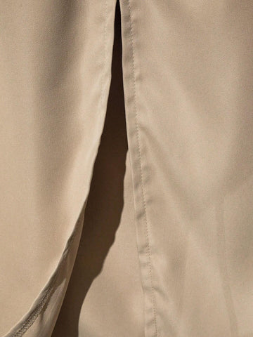 Women's Summer Round Neck Short Sleeve T-Shirt And Straight Skirt With Pockets Casual Two-Piece Outfit