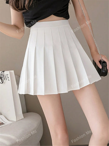 Women's Summer Simple High Waisted Pleated Skirt