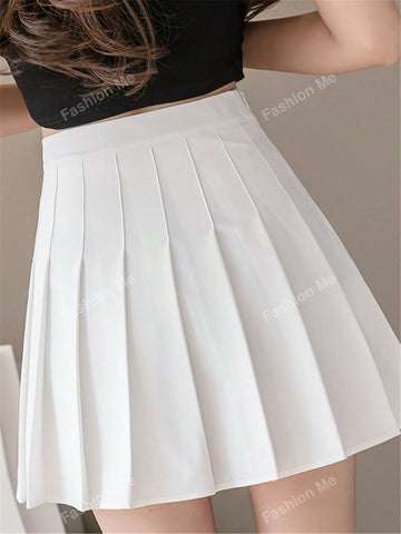 Women's Summer Simple High Waisted Pleated Skirt