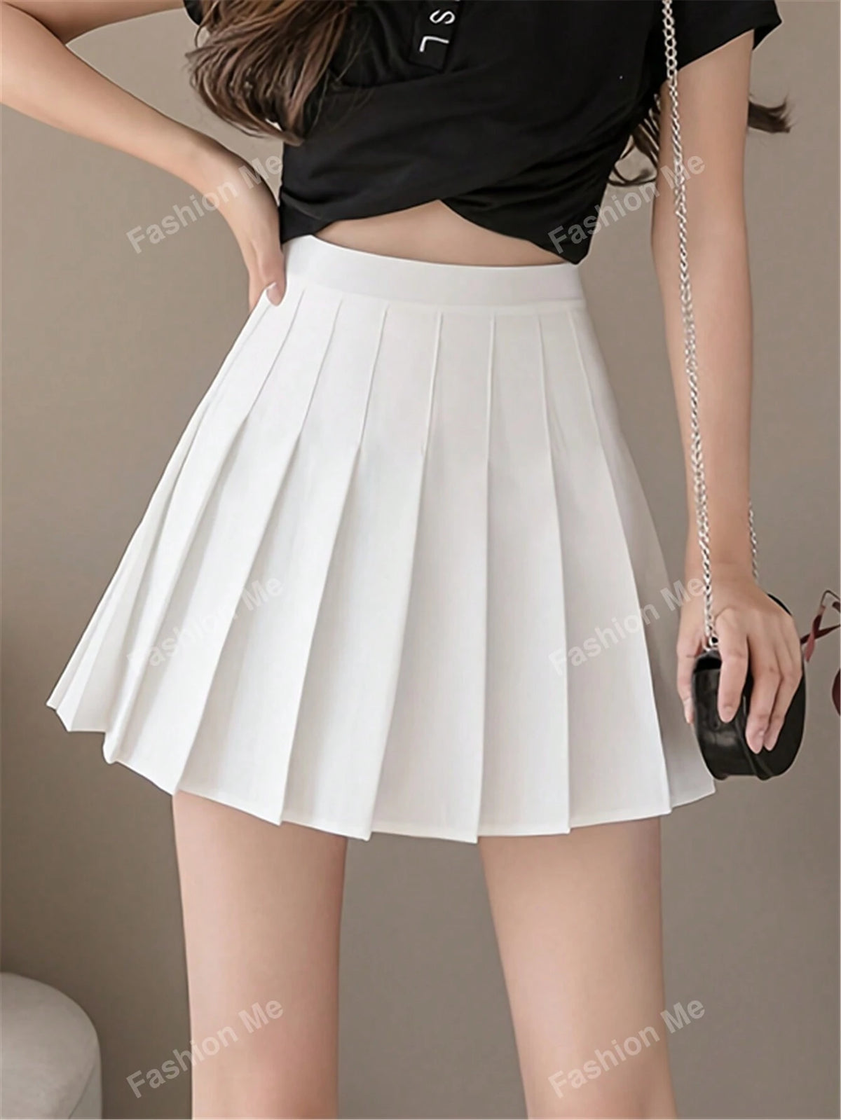 Women's Summer Simple High Waisted Pleated Skirt