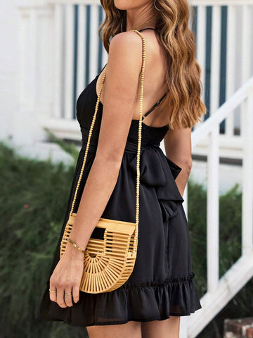 Women's Suspender Wrap Dress