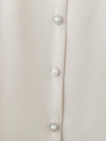 Women's V-Neck Blouse, Elegant, Dignified, Gentle And Versatile For Commuting