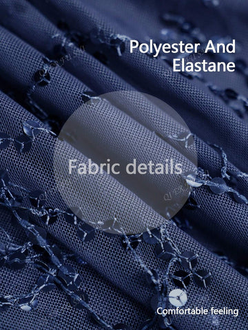 Women's V-Neck Sparkling Sequin Tassel Elegant Evening Party Dress