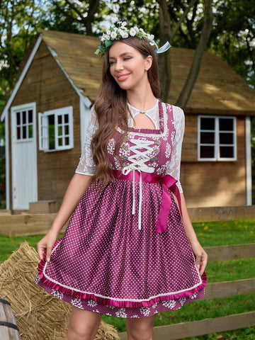 Women's Vintage Floral Patchwork Summer Dress