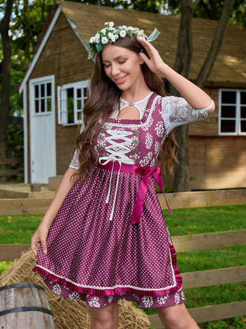 Women's Vintage Floral Patchwork Summer Dress