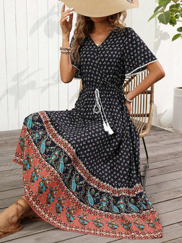 Women's Vintage Style Printed Simple Daily Dress