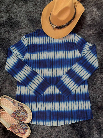 Women's Western Retro Printed Fashion Slim Long-Sleeved Shirt