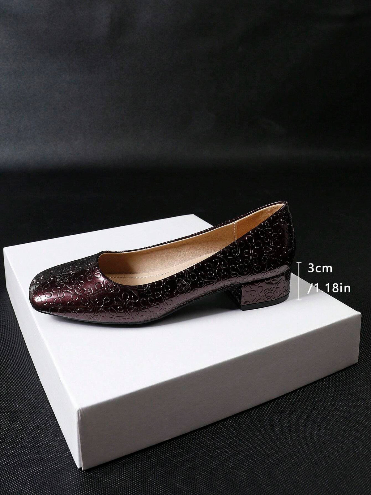 Women's Wide Width Block Heel Slip-On Loafers, Square Toe Soft Sole Comfortable Casual Shoes For All Seasons