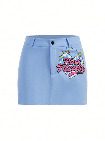 XYZ Studio Casual Printed Regular Waist Crop Skirt For Women