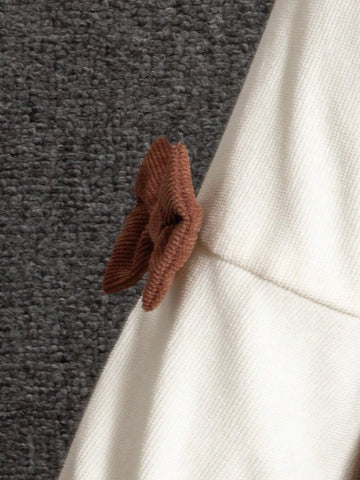 Young Girl Long Sleeve Bow-Tie Waist Casual A-Line Dress For Fall & Winter, Suitable For Everyday Wear, Casual Occasions, And Can Be Paired With Various Coats, Jackets