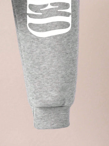 Young Girl Angel Bear Hooded Fleece Sweatshirt Set