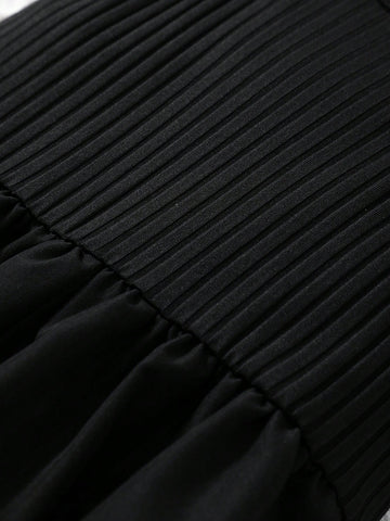 Young Girl Bowknot Waist Ruffled Suspender Dress