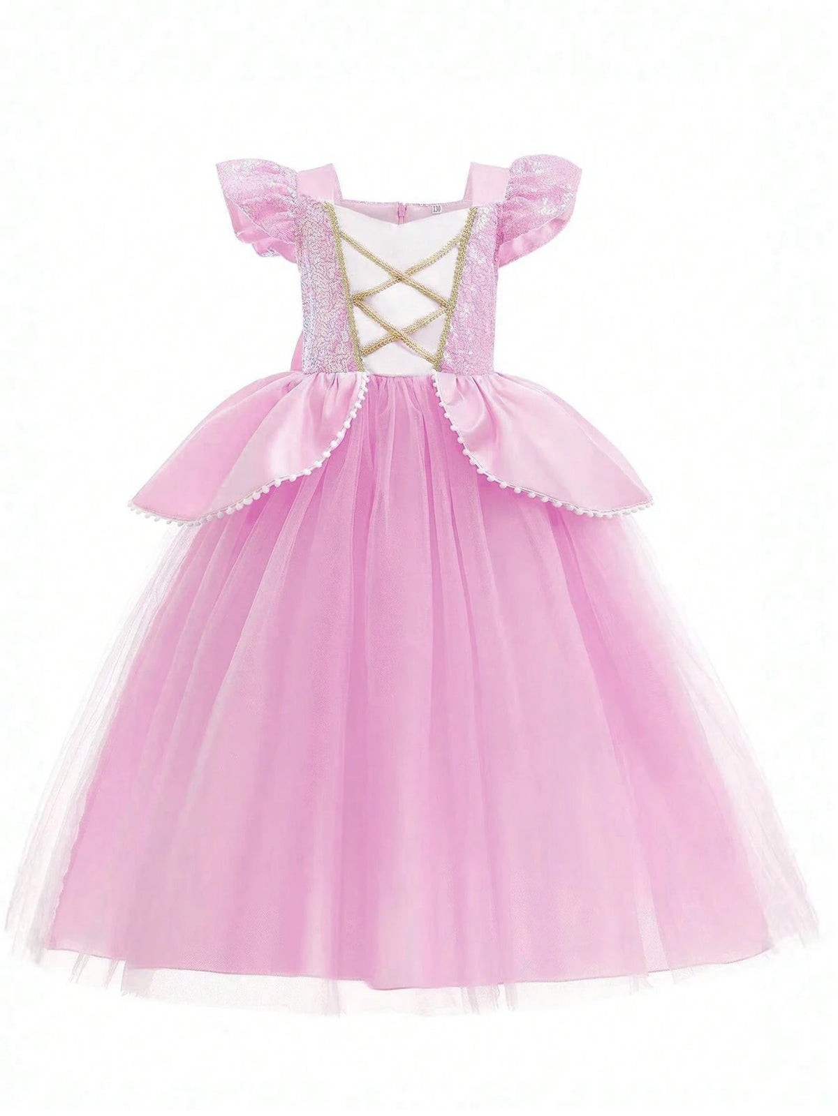 Young Girl Cap Sleeve Halloween Cosplay Dress, Princess Costume For Formal Occasion, Party, Birthday, Masquerade