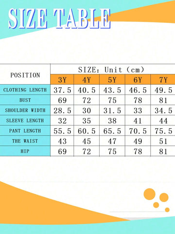 Young Girl Cartoon Pattern Hoodie And Sweatpants Set, Casual Warm Winter Outfit